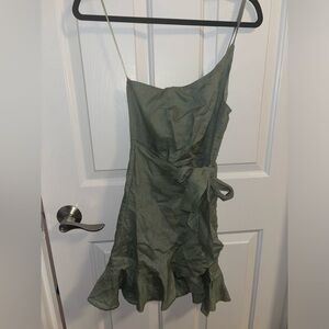 Green mini dress